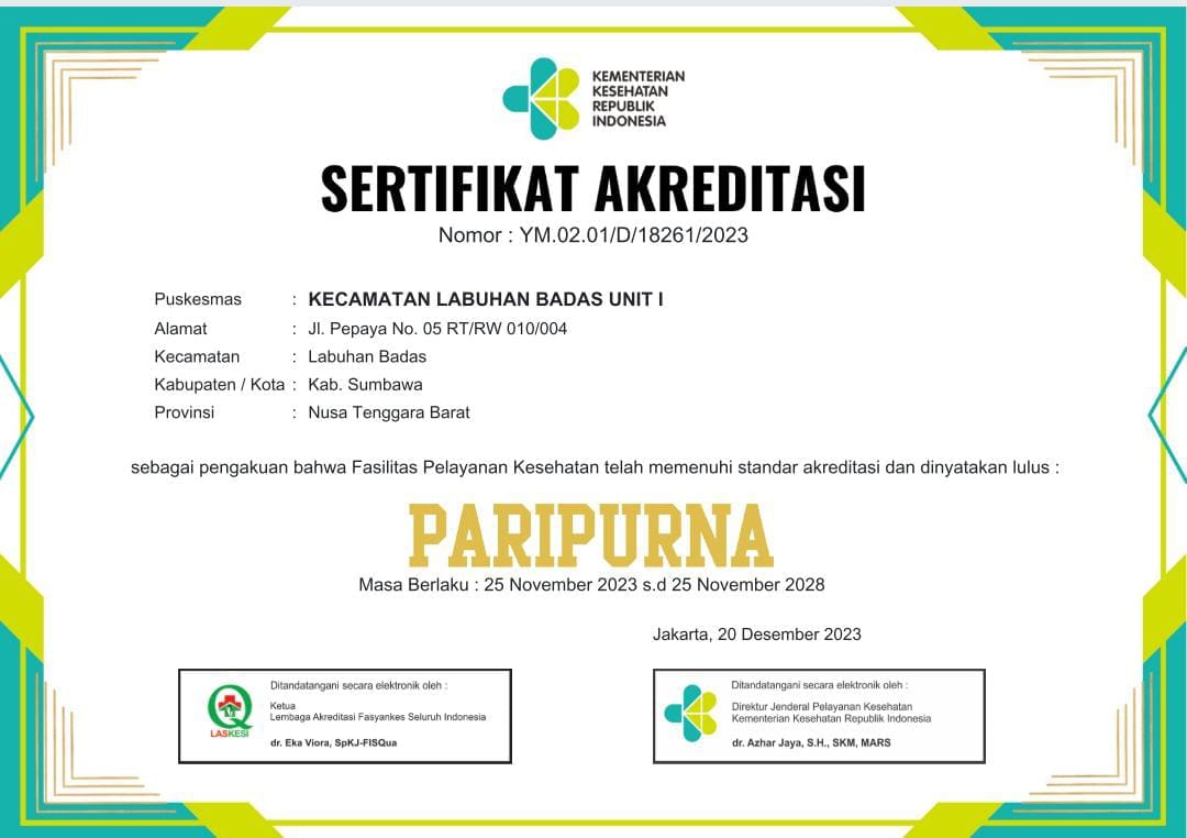 Puskesmas Lab. Badas Unit I
